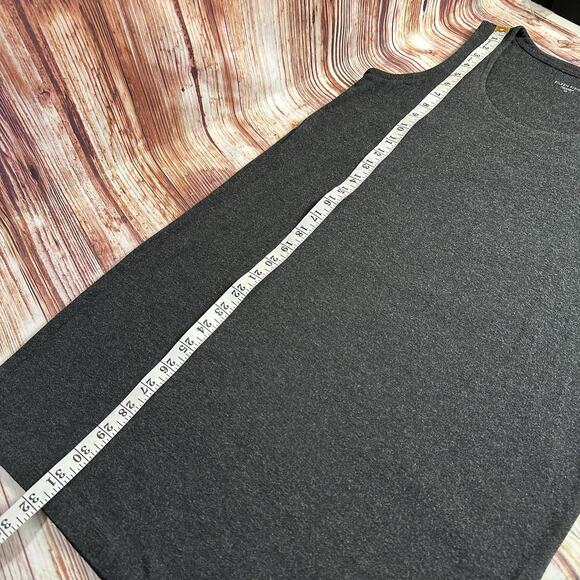 Eileen Fisher Size X Small Black Sleeveless Tank Top Lightweight Midi Dress - Picture 4 of 7
